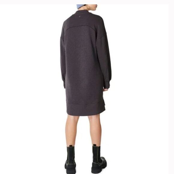 Sweaty Betty Women's Size 8-10 One & Done Sweatshirt Dress Long Sleeve Gray NWT - Picture 2 of 14